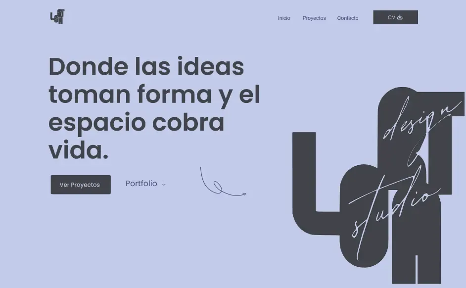Proyecto Lorar - Pagina de arquitectura hecha con Astro, tailwind y javascript